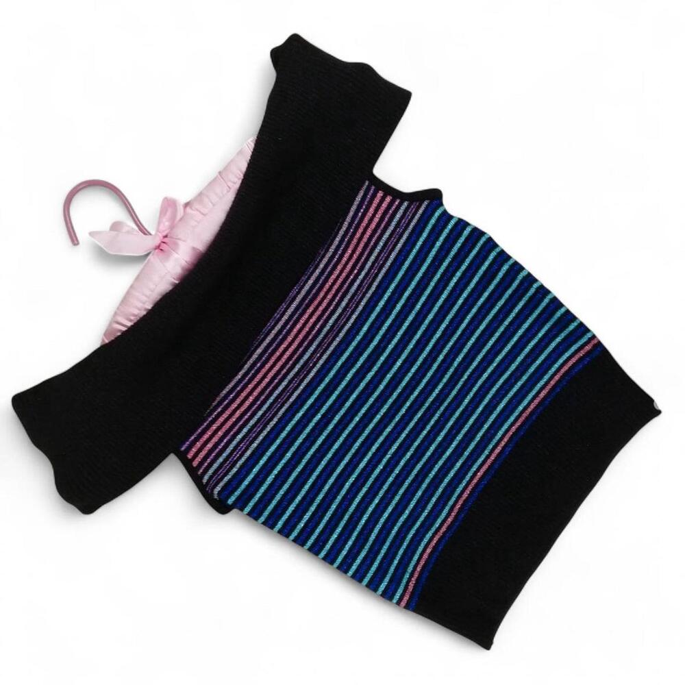 Bebe sparkly striped off shoulder
